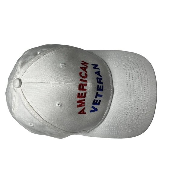 American Military Veteran Hat Cap‎ Adults Strap Back Red White Blue Baseb… - Picture 4 of 8